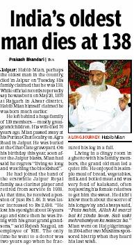 Article_Times of India_India's oldest man dies at 138_200808.JPG